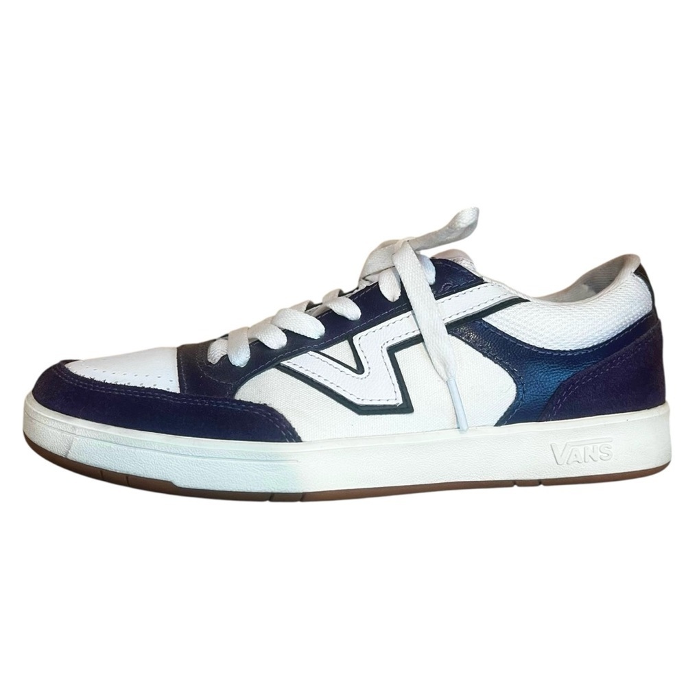 Vans Men's Navy and White Suede Sneakers 9.5 EUC